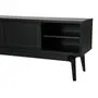 RACK 2 PORTAS DE CORRER 1,80 M X 40 CM COM PALHINHA ARES - EBANIZADO/PRETO - Foto 5