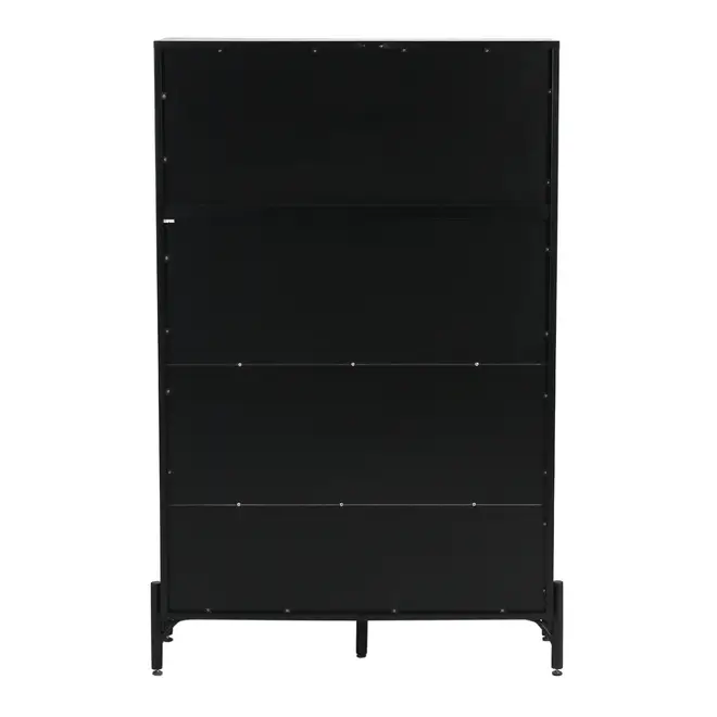 CRISTALEIRA 4 PORTAS 90X139 RIBS - PRETO/INCOLOR - Foto 12