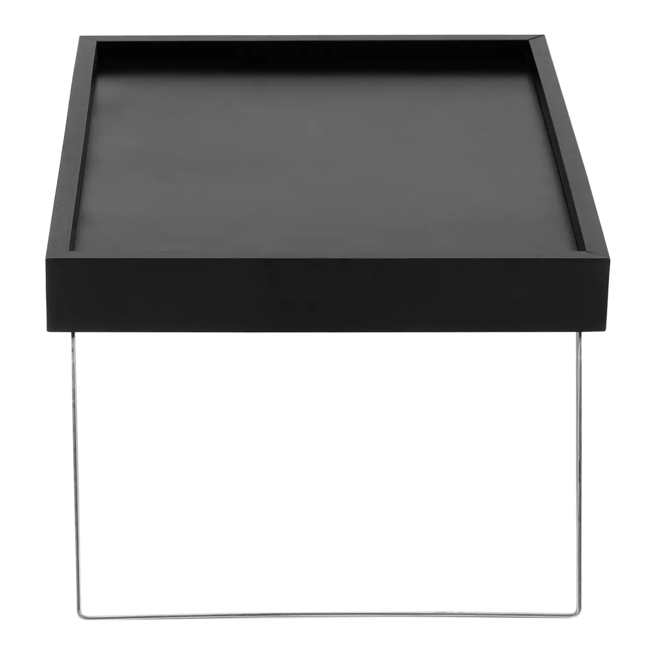 BANDEJA COM PÉ 48 CM X 35 CM ROXY - PRETO/CROMADO - Foto 4