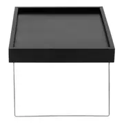 BANDEJA COM PÉ 48 CM X 35 CM ROXY - PRETO/CROMADO - Foto 4