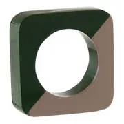 ARGOLA PAR GUARDANAPO CONJUNTO COM 2 PEÇAS DUO COLOR - MUSGO/CAMELO - Foto 3