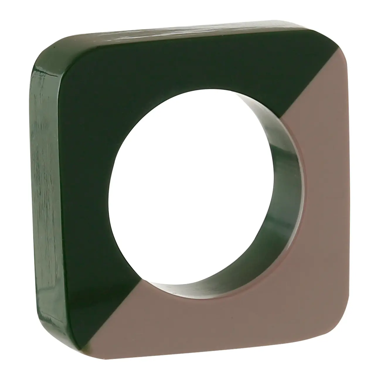 ARGOLA PAR GUARDANAPO CONJUNTO COM 2 PEÇAS DUO COLOR - MUSGO/CAMELO - Foto 3