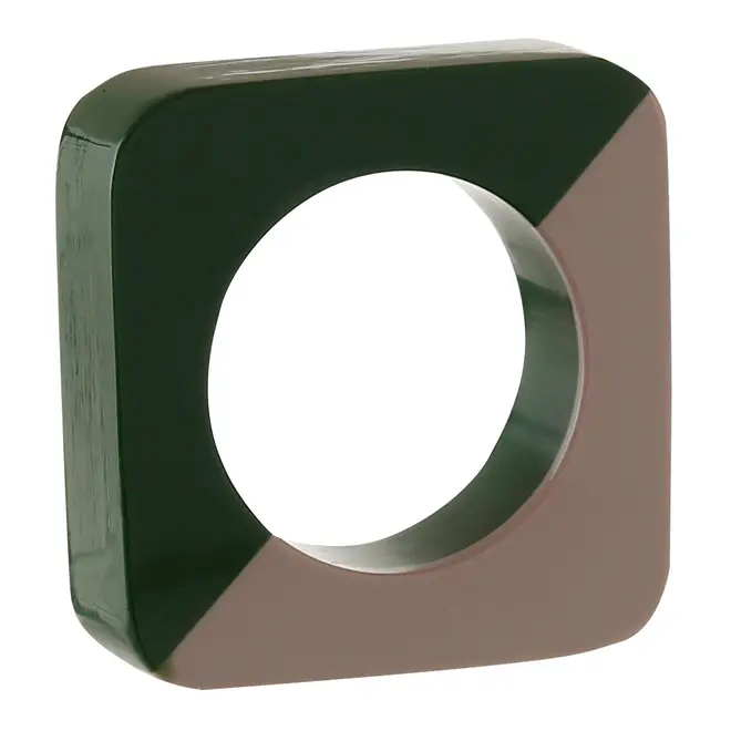 ARGOLA PAR GUARDANAPO CONJUNTO COM 2 PEÇAS DUO COLOR - MUSGO/CAMELO - Foto 3