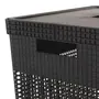 CESTO PARA ROUPAS GRID - PRETO - Foto 4