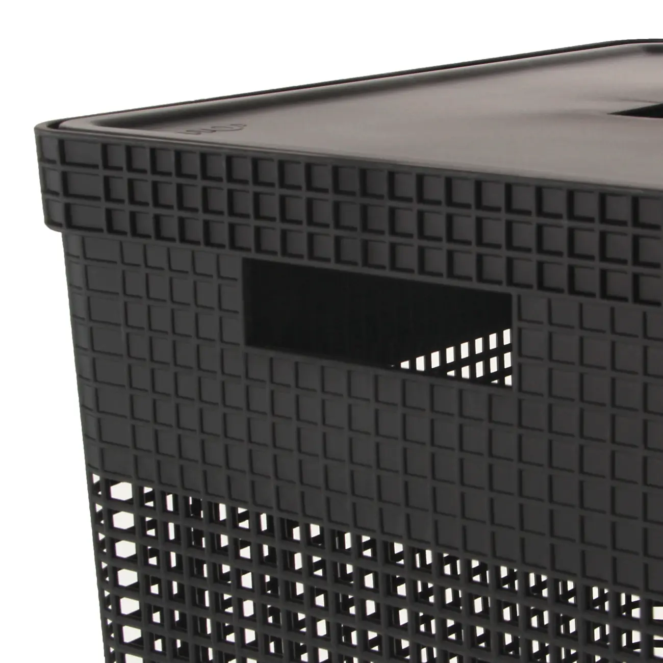CESTO PARA ROUPAS GRID - PRETO - Foto 4