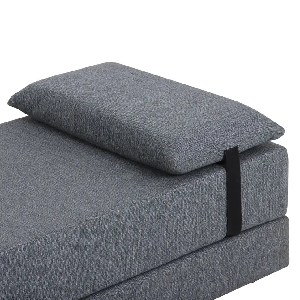 SOFÁ-CAMA 2 LUGARES STRAP - CINZA/PRETO - Foto 5
