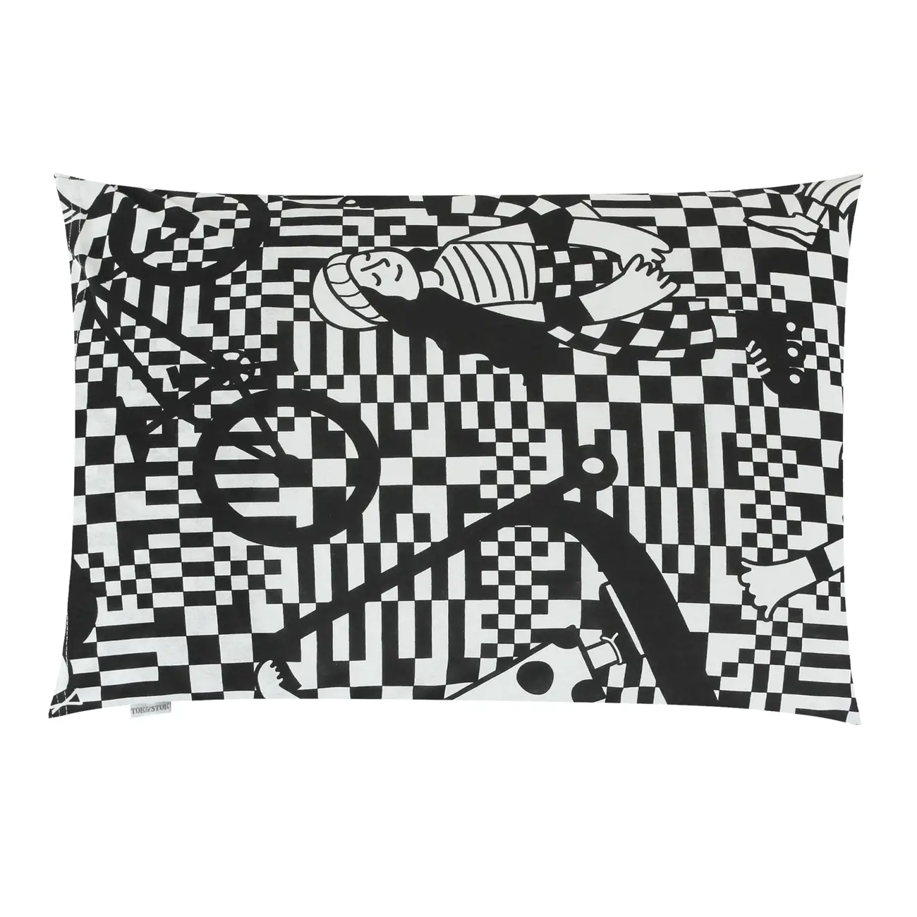 FRONHA CHECK 50 CM X 70 CM OLLIE - FLANDRES/PRETO - Foto 2