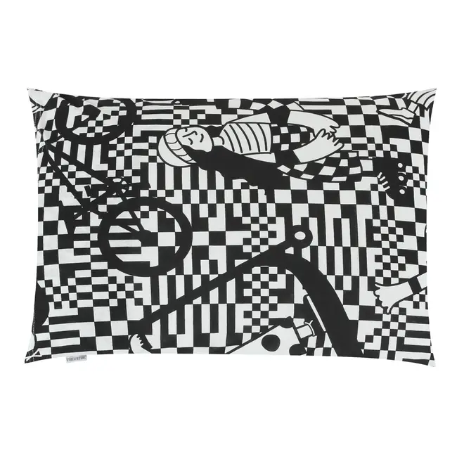 FRONHA CHECK 50 CM X 70 CM OLLIE - FLANDRES/PRETO - Foto 2