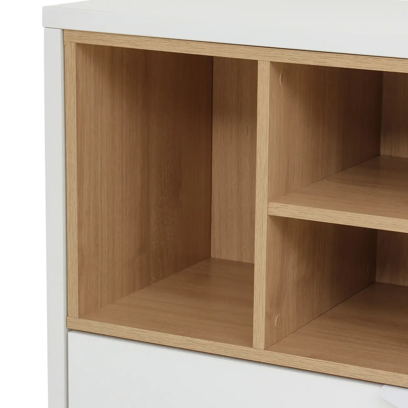 ARMÁRIO PARA ESCRITÓRIO MÉDIO 2 PORTAS ALETA - BRANCO/OAK TAMMI - Foto 10