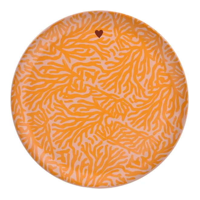PRATO PARA BOLO MINHA MÃE É SEREIA - ROSA CLARO/LARANJA - Foto 3