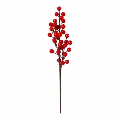 GALHO DECORATIVO PICK FRUTAS VERMELHAS 33 CM SANTA ROCKS