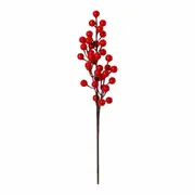 GALHO DECORATIVO PICK FRUTAS VERMELHAS 33 CM SANTA ROCKS - VERMELHO/MUSGO - Foto 1