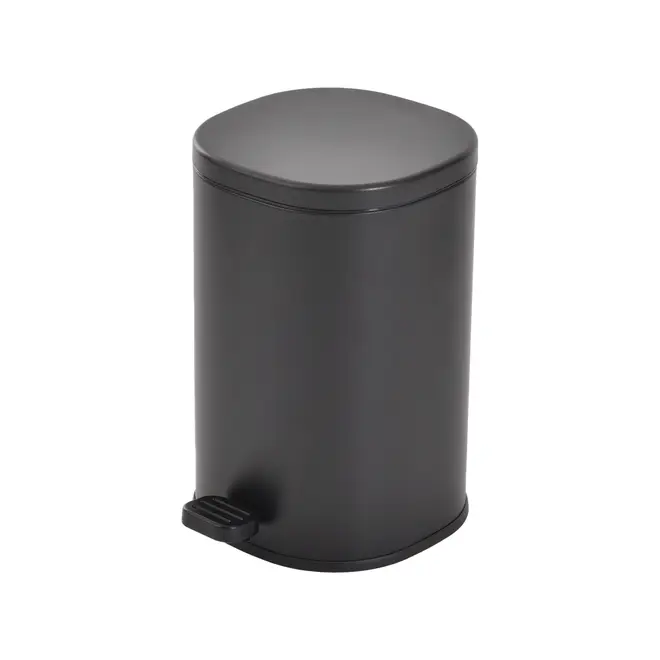 LIXEIRA COM PEDAL 5 L DEPP - PRETO/PRETO - Foto 5