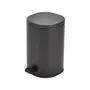 LIXEIRA COM PEDAL 5 L DEPP - PRETO/PRETO - Foto 5