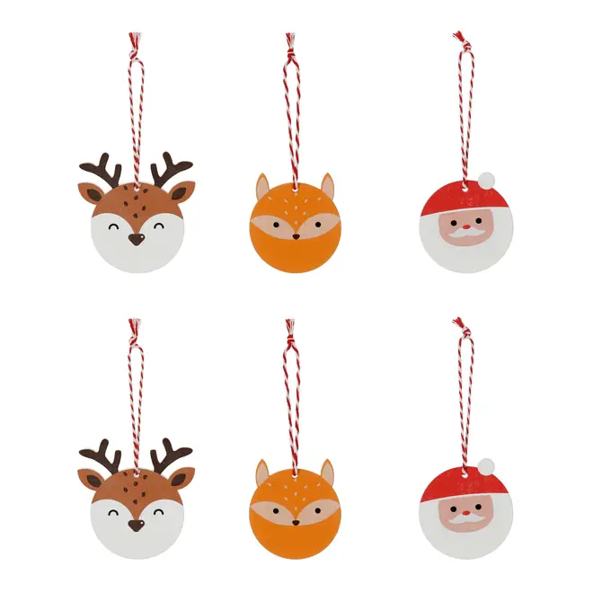 KIT COM 6 PINGENTE ELEMENTOS NOEL COLORFUN XMAS - CORES CALEIDOCOLOR - Foto 1