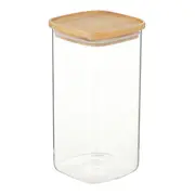 POTE 1,5 L BAMBOO BORUS QUADRADO - INCOLOR/BAMBU - Foto 2