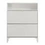 BRANCO/GRANILITE - SAPATEIRA 2 PORTAS BASCULANTE SLEEK