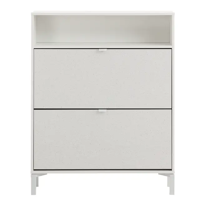 SAPATEIRA 2 PORTAS BASCULANTE SLEEK - BRANCO/GRANILITE - Foto 1
