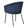 CADEIRA COM BRAÇOS HI-COLLAR - PRETO/GALAXY BLUE - Foto 4