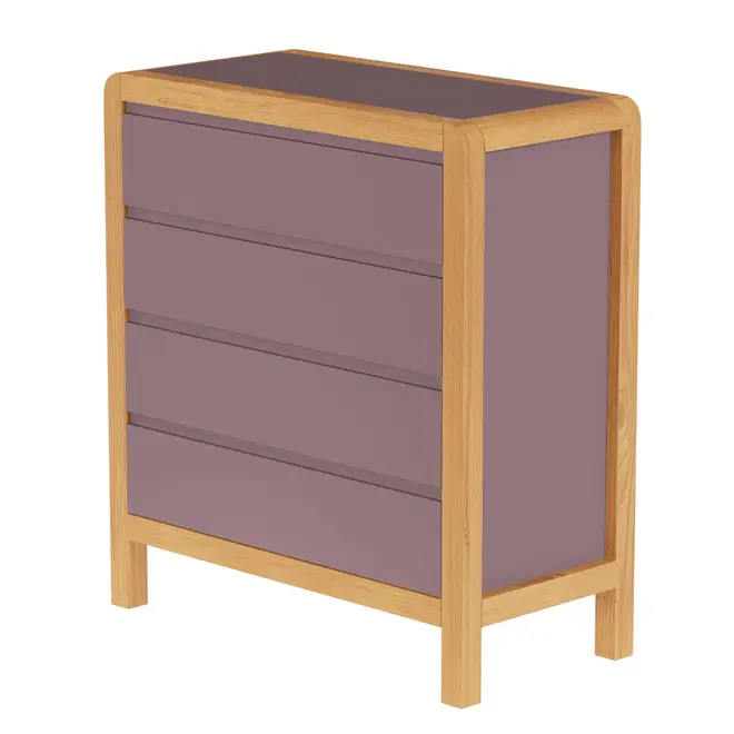 CÔMODA 4 GAVETAS 90 CM X 45 CM KANT - RUBY MOCHA/AMÊNDOA - Foto 22