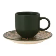 XÍCARA CAFÉ 85 ML SETE ERVAS AXÉ - ARGILA CRUA/VERDE - Foto 2