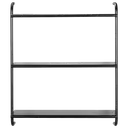 PRETO/PRETO - ESTANTE DE PAREDE 83 CM X 97 CM WALL TECH