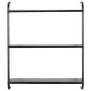 ESTANTE DE PAREDE 83 CM X 97 CM WALL TECH - PRETO/PRETO - Foto 1