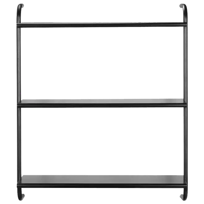 ESTANTE DE PAREDE 83 CM X 97 CM WALL TECH - PRETO/PRETO - Foto 1