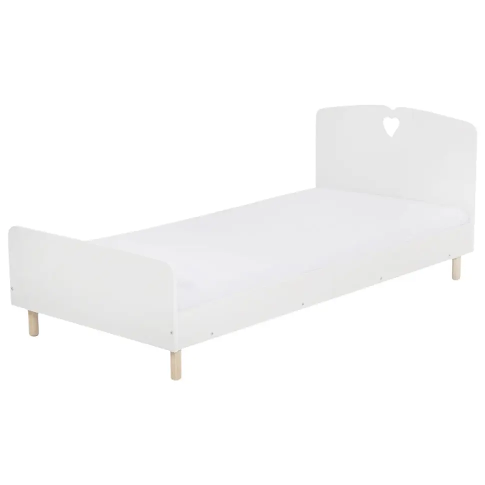 MY LITTLE LOVE CAMA SOLTEIRO 88 CM - BRANCO/NATURAL WASHED - Foto 1