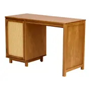 ESCRIVANINHA 1 PORTA COM PALHINHA 1,20 M X 52 CM PALHANDI - AMÊNDOA/NATURAL - Foto 2