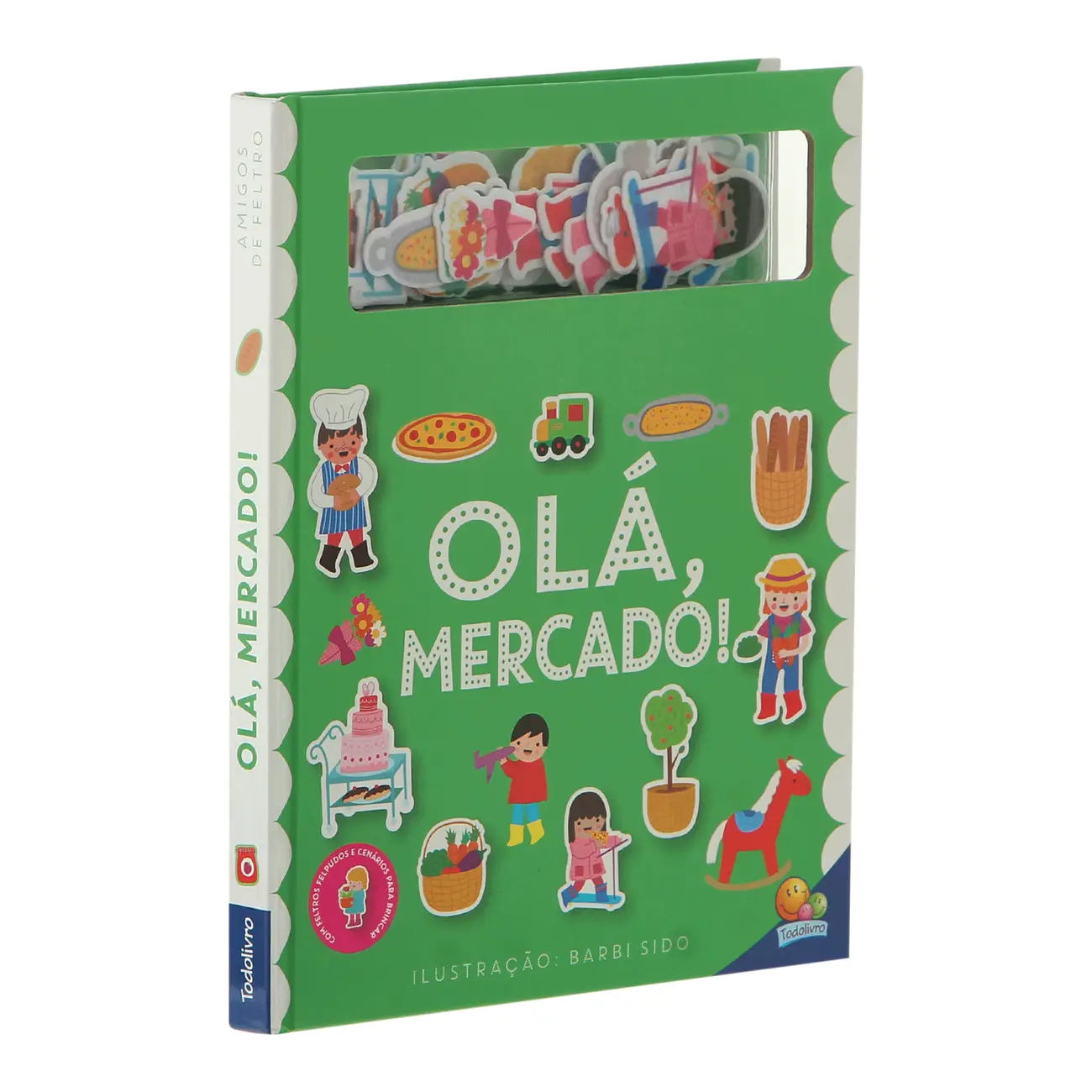 AMIGOS DE FELTO: OLÁ, MERCADO! LIVRO INFANTIL - MULTICOR - Foto 2