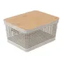 CAIXA 15 CM X 29 CM X 23 CM GRID BAMBU - OFF WHITE/BAMBU - Foto 4