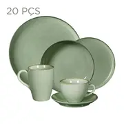 APARELHO DE JANTAR C/20 PEÇAS FINEST - SÁLVIA/ARGILA - Foto 1