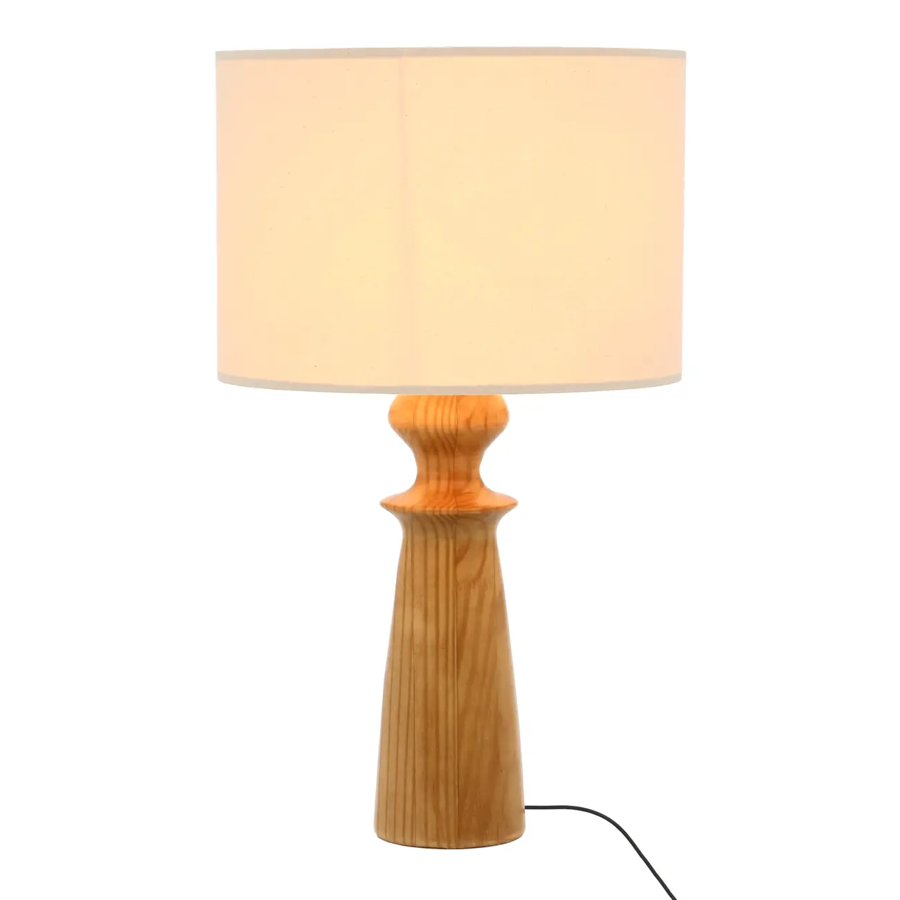 LUMINÁRIA DE MESA BILBOQUÊ C/CUP H - AMÊNDOA/NATURAL - Foto 1