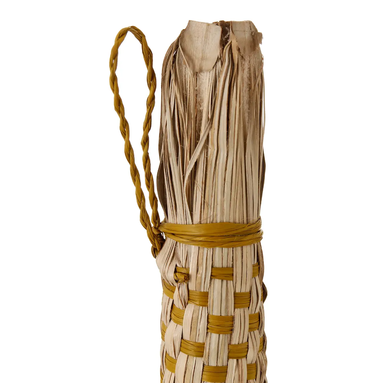 VASSOURA DECORATIVA ACARI - FIBRA CLARA/AMARELO - Foto 7