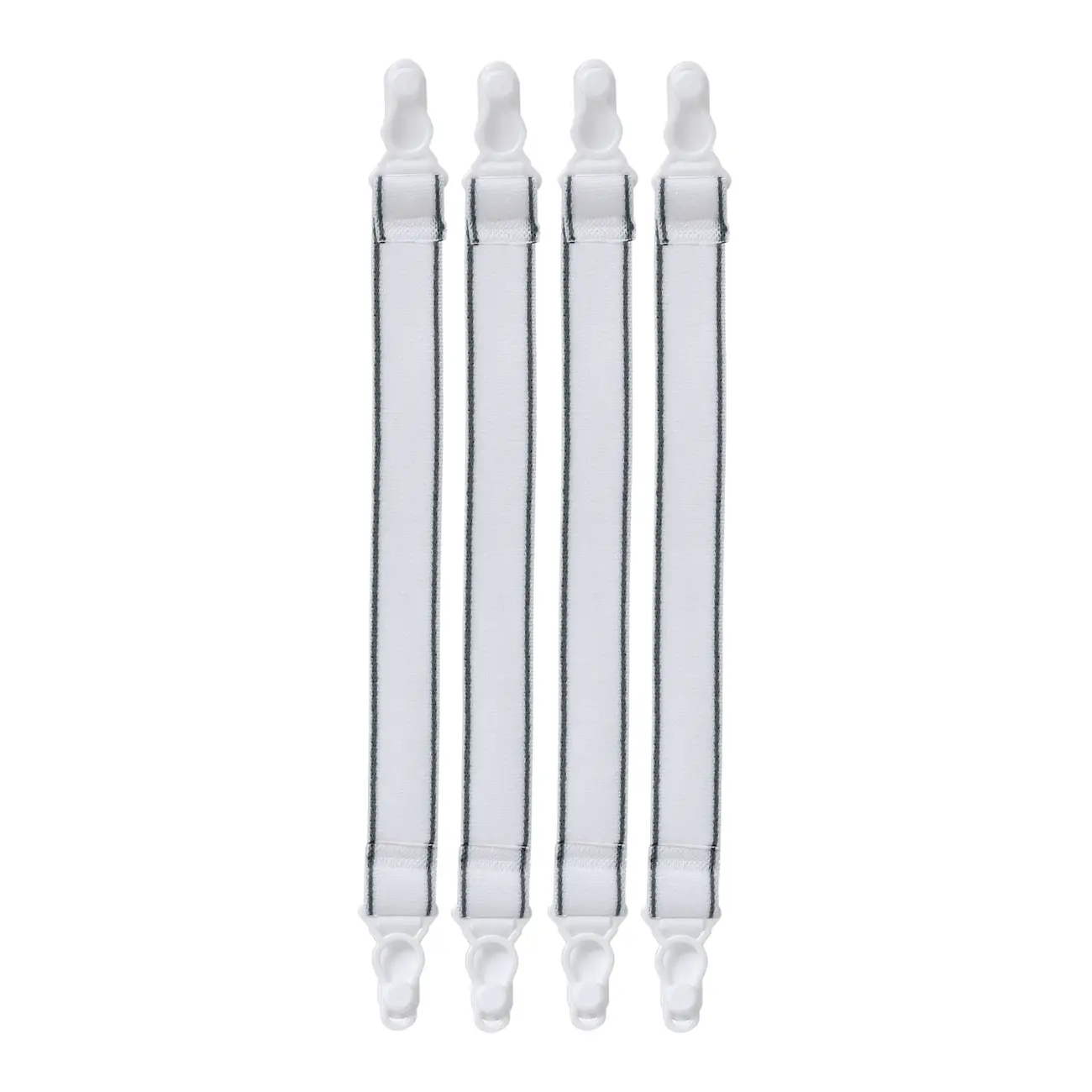 PRENDEDOR DE LENÇOL CONJUNTO COM 4 PEÇAS SLEEP - BRANCO/CINZA - Foto 1
