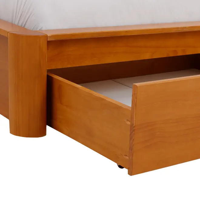 CAMA CASAL COM 2 GAVETAS 1,38 M MANDU - AMÊNDOA - Foto 10