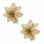 PRENDEDOR FLOR 14 CM FINE FESTIVITY C/2 - OURO - Foto 2