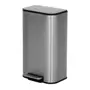 LIXEIRA COM PEDAL 30 L LEXING - INOX/PRETO - Foto 2