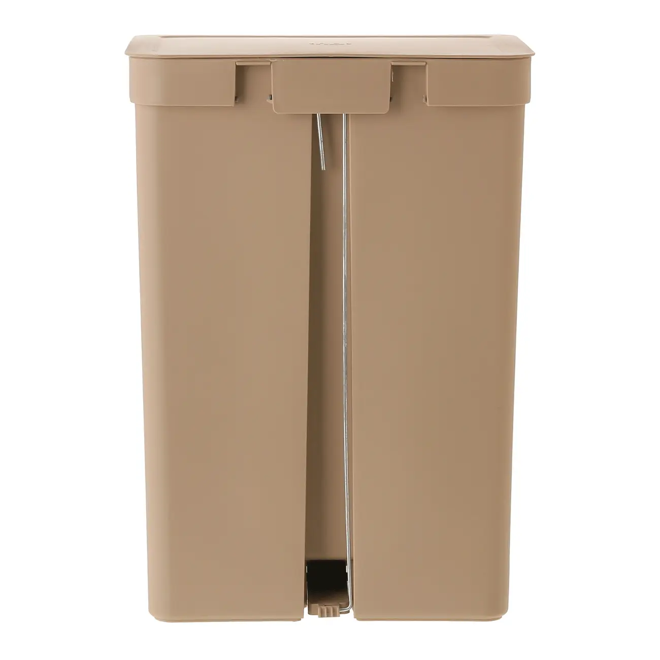 LIXEIRA DUPLA COM PEDAL 30 L TRIUM - CAMELO/CINZA - Foto 5