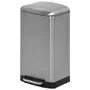 LIXEIRA COM PEDAL 30 L SILENT - INOX/PRETO - Foto 2