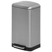 LIXEIRA COM PEDAL 30 L SILENT - INOX/PRETO - Foto 2