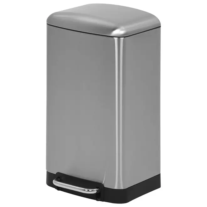 LIXEIRA COM PEDAL 30 L SILENT - INOX/PRETO - Foto 2