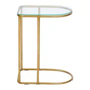 MESA LATERAL 64 CM X 32 CM DAZZLE - OURO/INCOLOR - Foto 1
