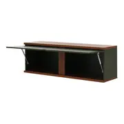 ARMÁRIO DE COZINHA AÉREO 1,20 M 1 PORTA BASCULANTE POAH - MUSGO/NOZES - Foto 4