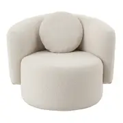 POLTRONA HAGNA - BOUCLÉ NATURAL - Foto 1