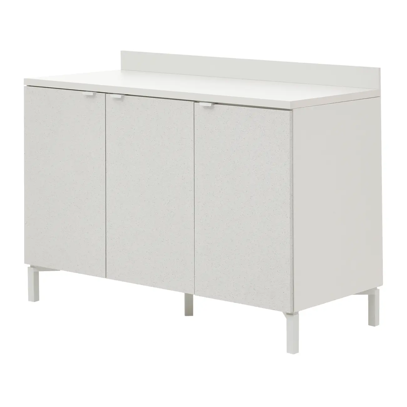 ARMÁRIO INFERIOR 120 3P C/TAMPO SLEEK - BRANCO/GRANILITE - Foto 2
