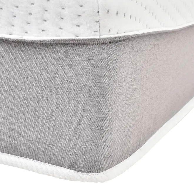 COLCHÃO QUEEN MACIO COM MOLAS ENSACADAS 1,58 M X 1,98 M X 25 CM TATOU GULDI - CINZA/BRANCO - Foto 3