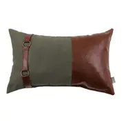 ALMOFADA 50 CM X 30 CM DRESSAGE - TANINO/LODEN GREEN - Foto 1