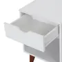 MESA DE CABECEIRA 1 GAVETA COM NICHO LIN - BRANCO/NOZES - Foto 7